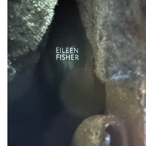 Eileen Fisher Women’s Kenille Sport Suede/Shearling Wedge Boot Black Sz 8.5 NWOB - Picture 10 of 10